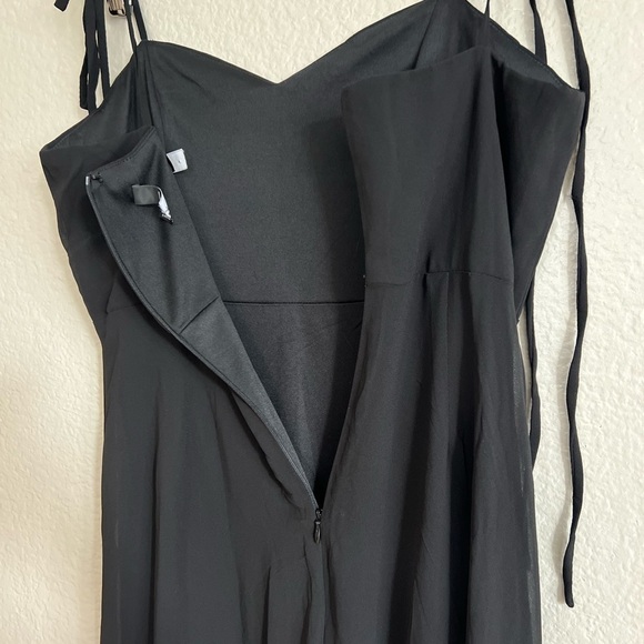 NWOT Darling Devotion Black Tie-Strap Maxi Dress - Picture 7 of 9